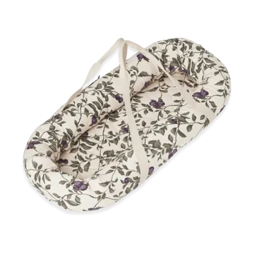 Plum satin quilted baby nest - 43x87x16cm - Garbo&Friends