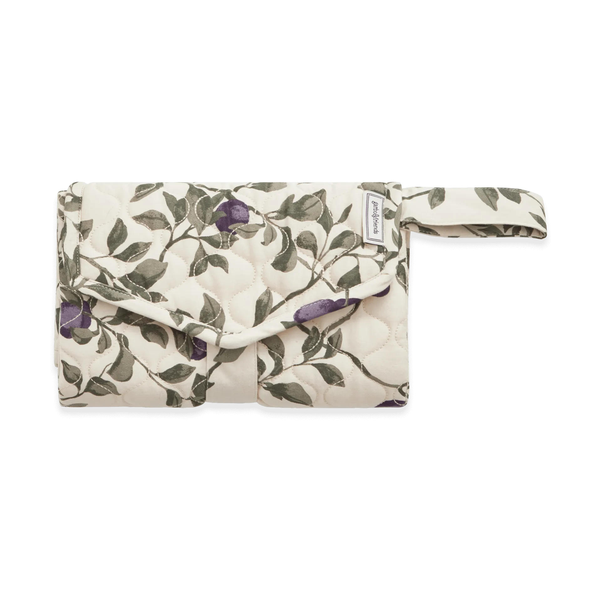 Plum satin quilted change to go, portable changing pad, 46x80 cm Garbo&Friends
