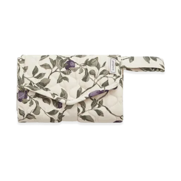 Plum satin quilted change to go, portable changing pad - 46x80 cm - Garbo&Friends