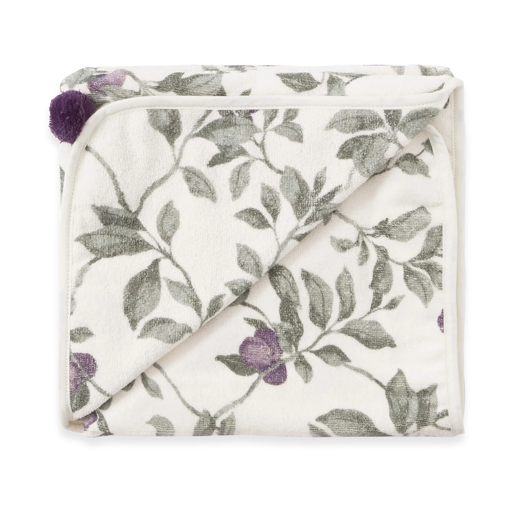 Plum terry towel with hood, 80x80 cm Garbo&Friends