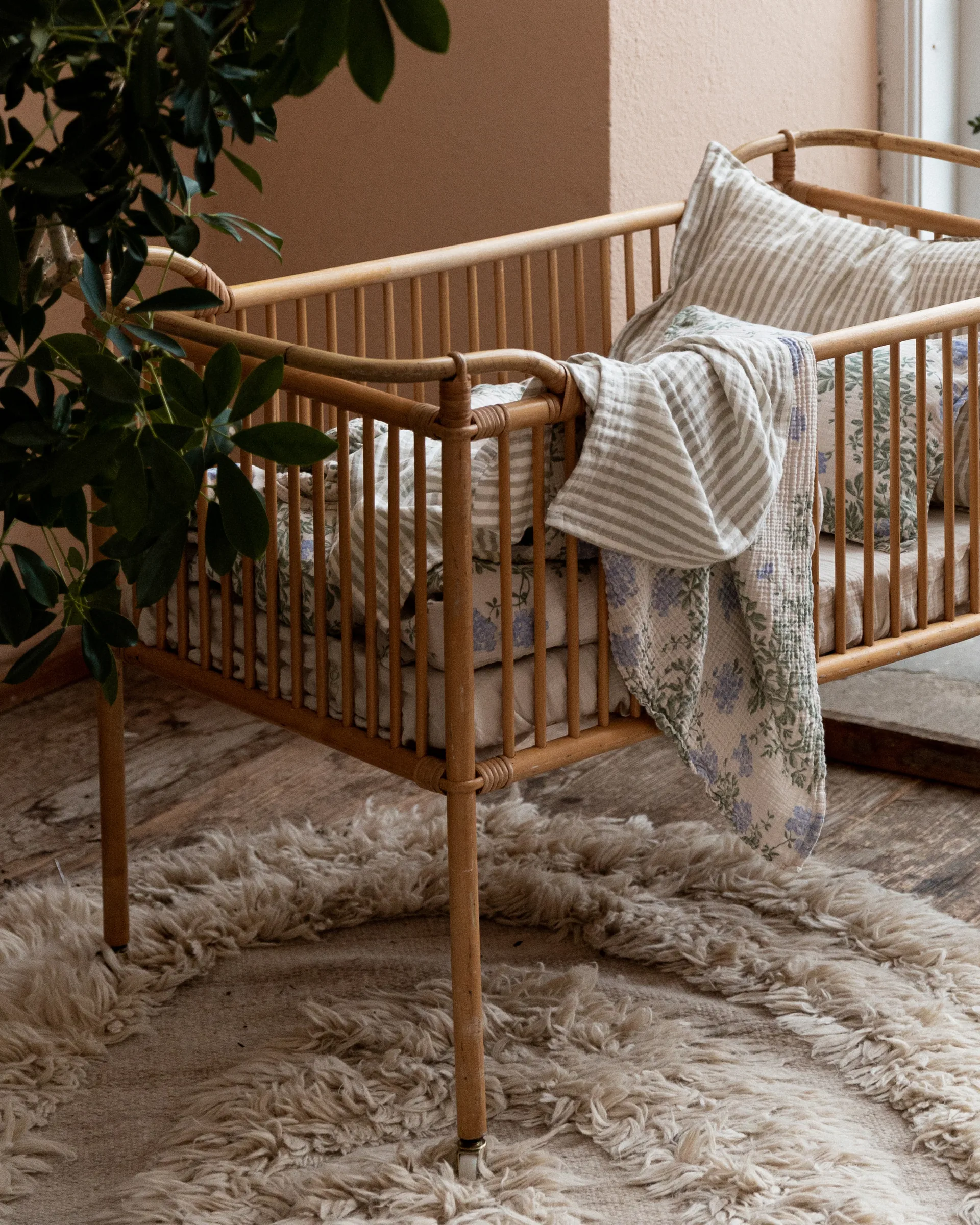 Plumbago Muslin small blanket 2 pieces, 60x60 cm Garbo&Friends