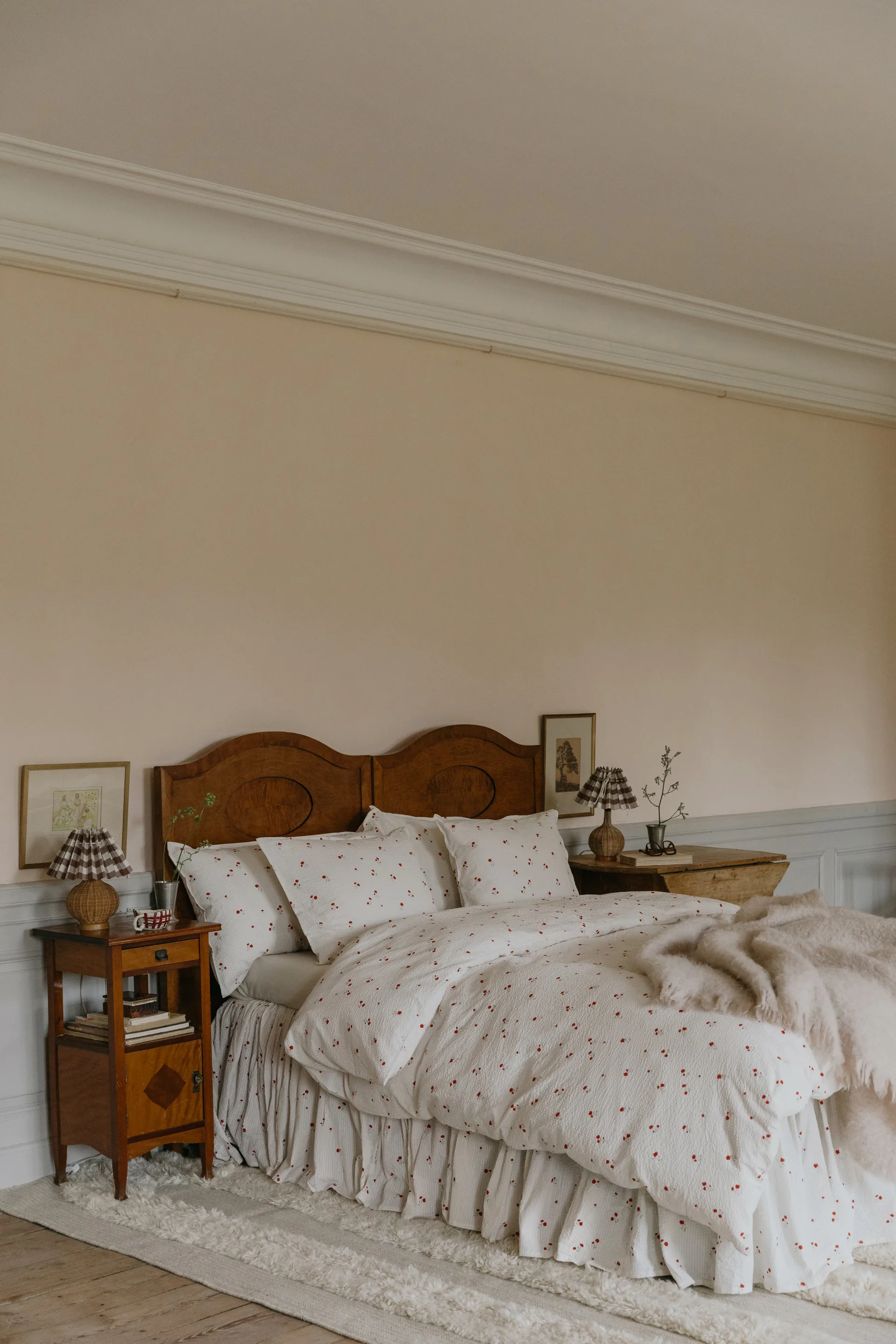 Poppy Seersucker bed skirt, 120x200x45 cm Garbo&Friends