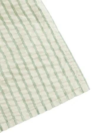 Stripe Emerald Seersucker swaddle blanket - 110x110 cm - Garbo&Friends