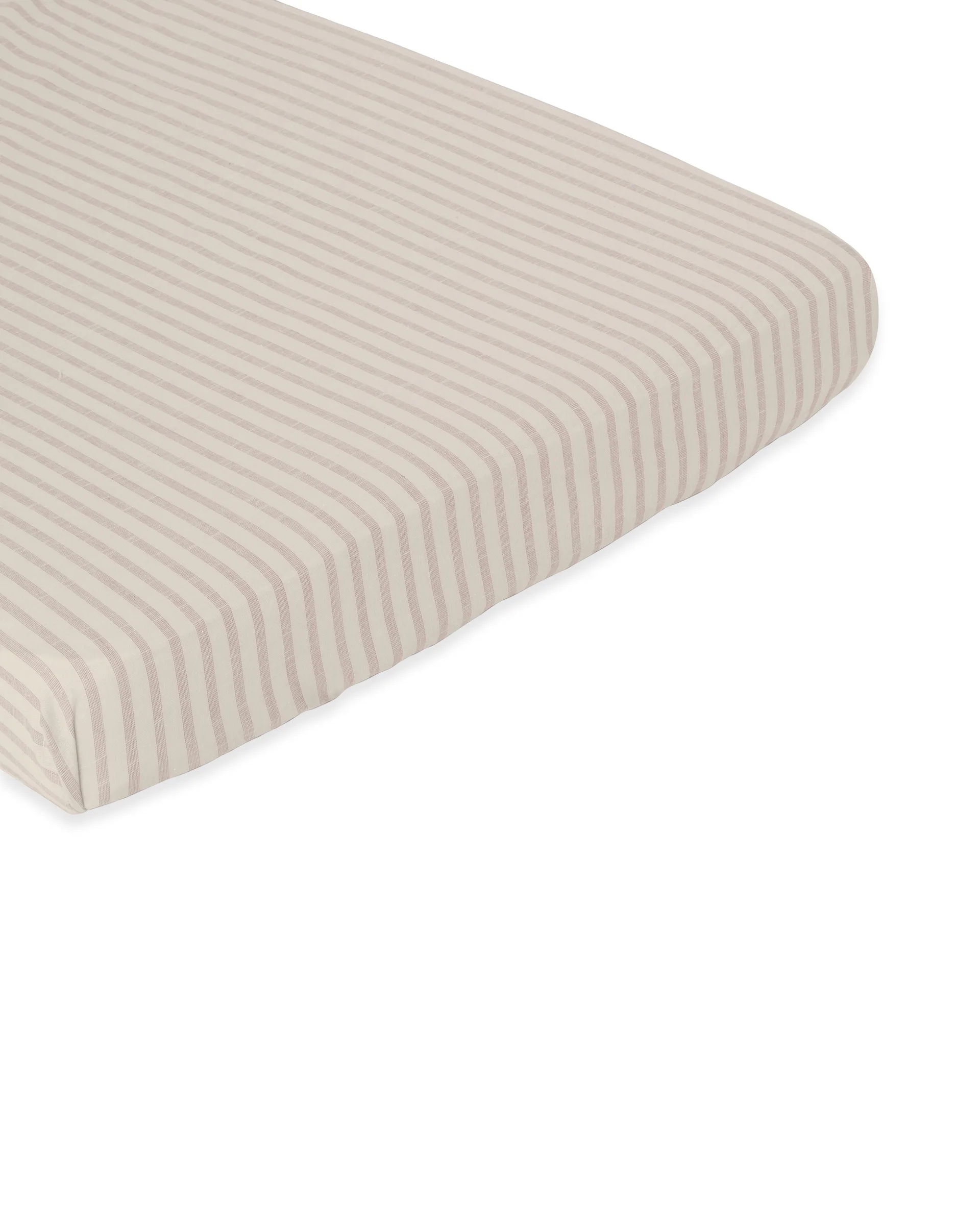 Stripe Mauve fitted sheet, 60x120x20 cm Garbo&Friends