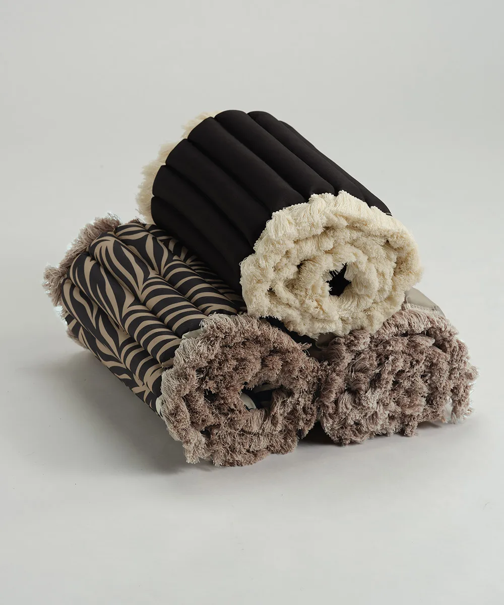 Garden Glory cushion with fringes, Beige, beige fringe, 38x120 cm Garden Glory