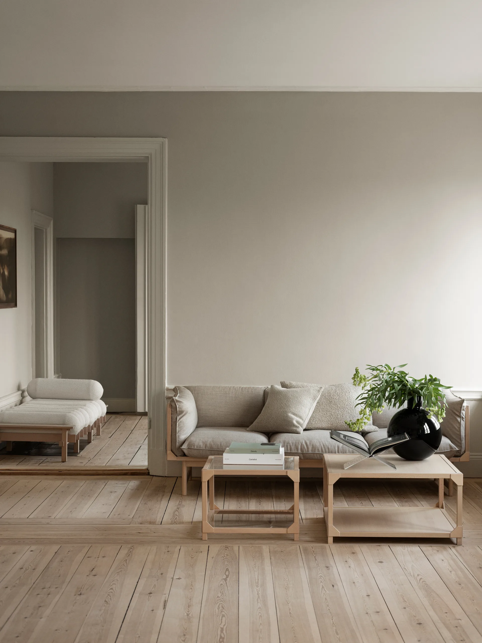 Bleck 3-seater sofa, Beech-white-waterfall 0212 Gärsnäs