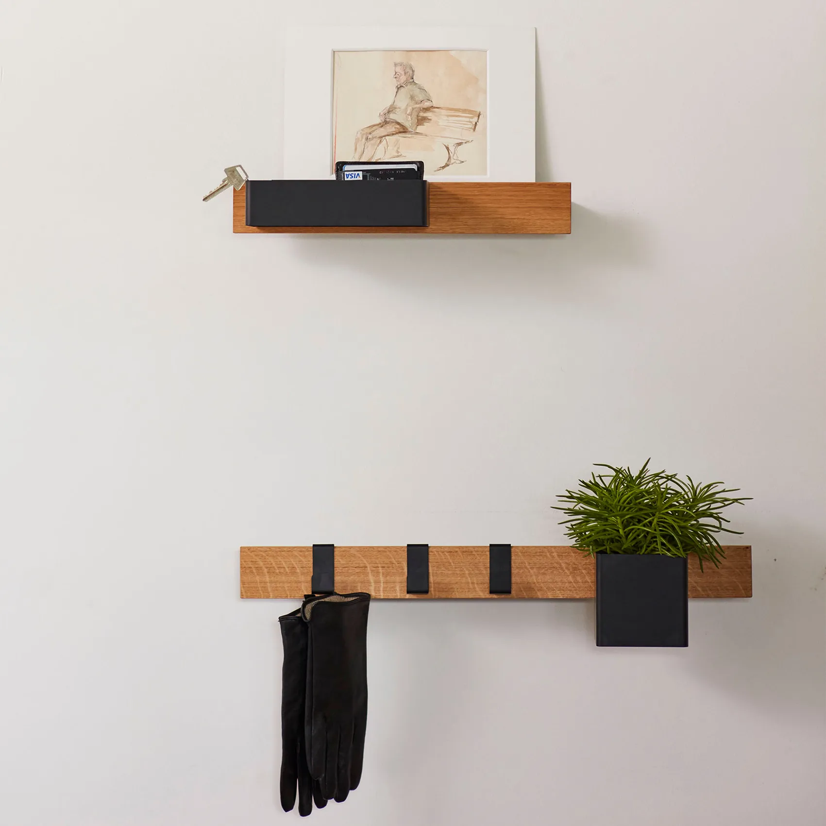 Flex Rail magnetic rail 60 cm, oak-black Gejst