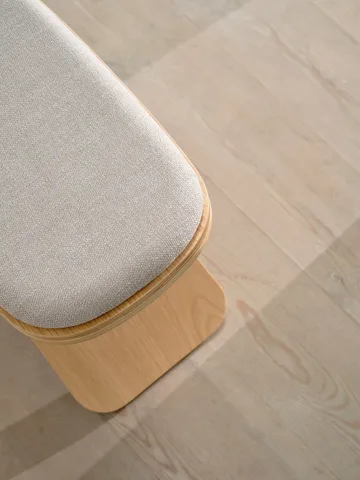 Luno stool 48x28x72 cm - Oak-beige textile - Gejst
