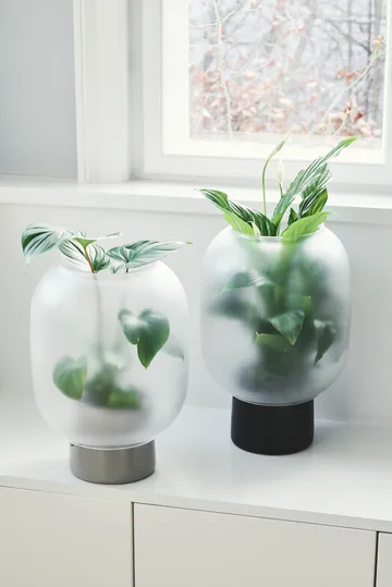 Nebl flower pot with frosted glass Ø26 cm - Grey - Gejst