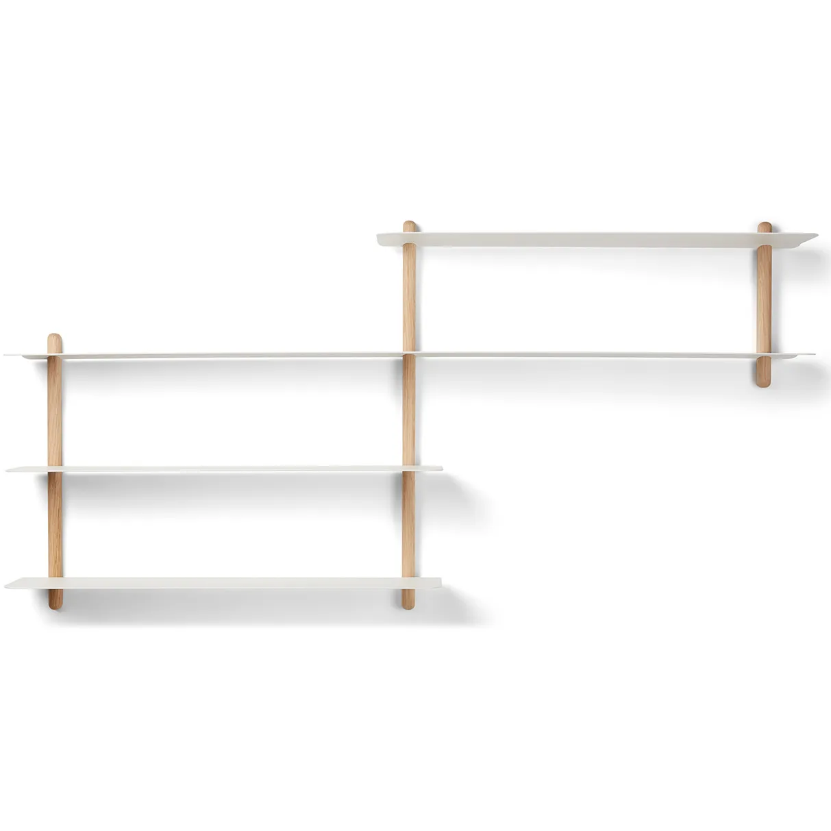 Nivo shelf B, Light oak-white Gejst