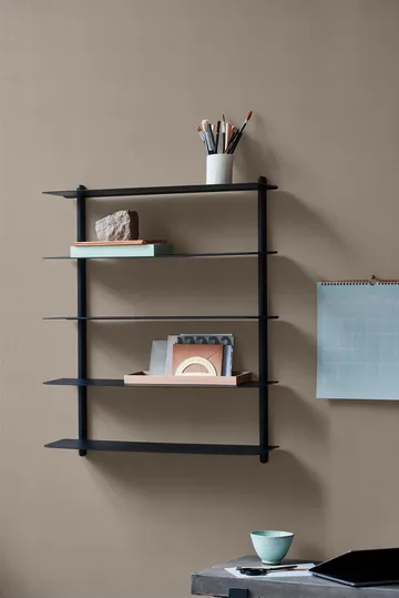Nivo shelf E - Black stained box-black - Gejst
