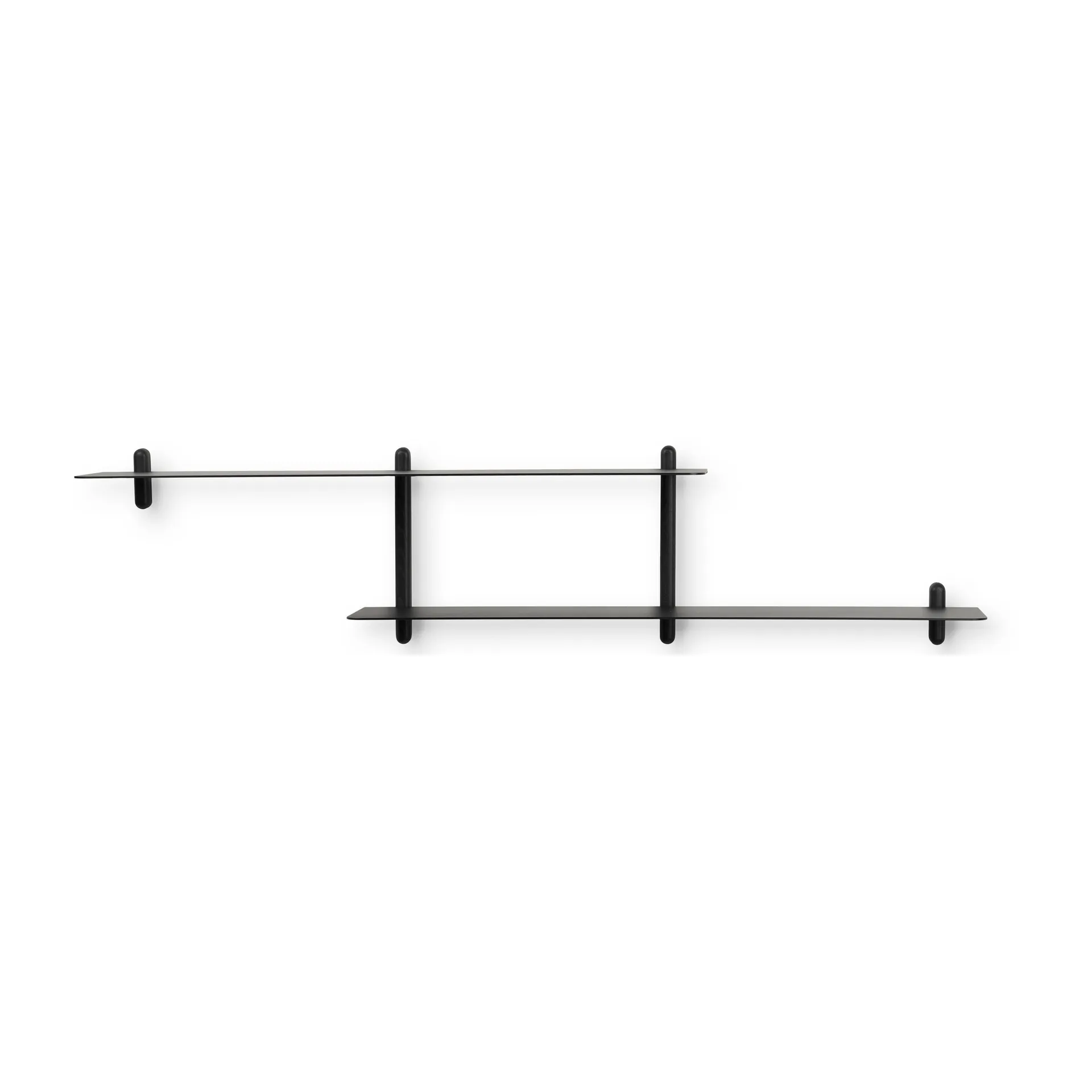Nivo shelf H large, Black oiled ash-black Gejst