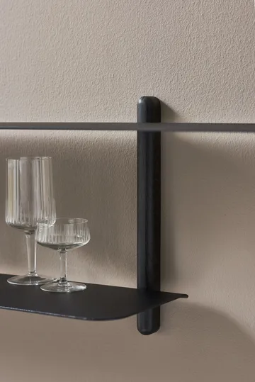 Nivo shelf H large - Black oiled ash-black - Gejst