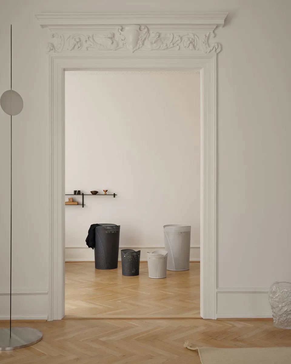 Oya laundry basket 75 L, Warm grey Gejst