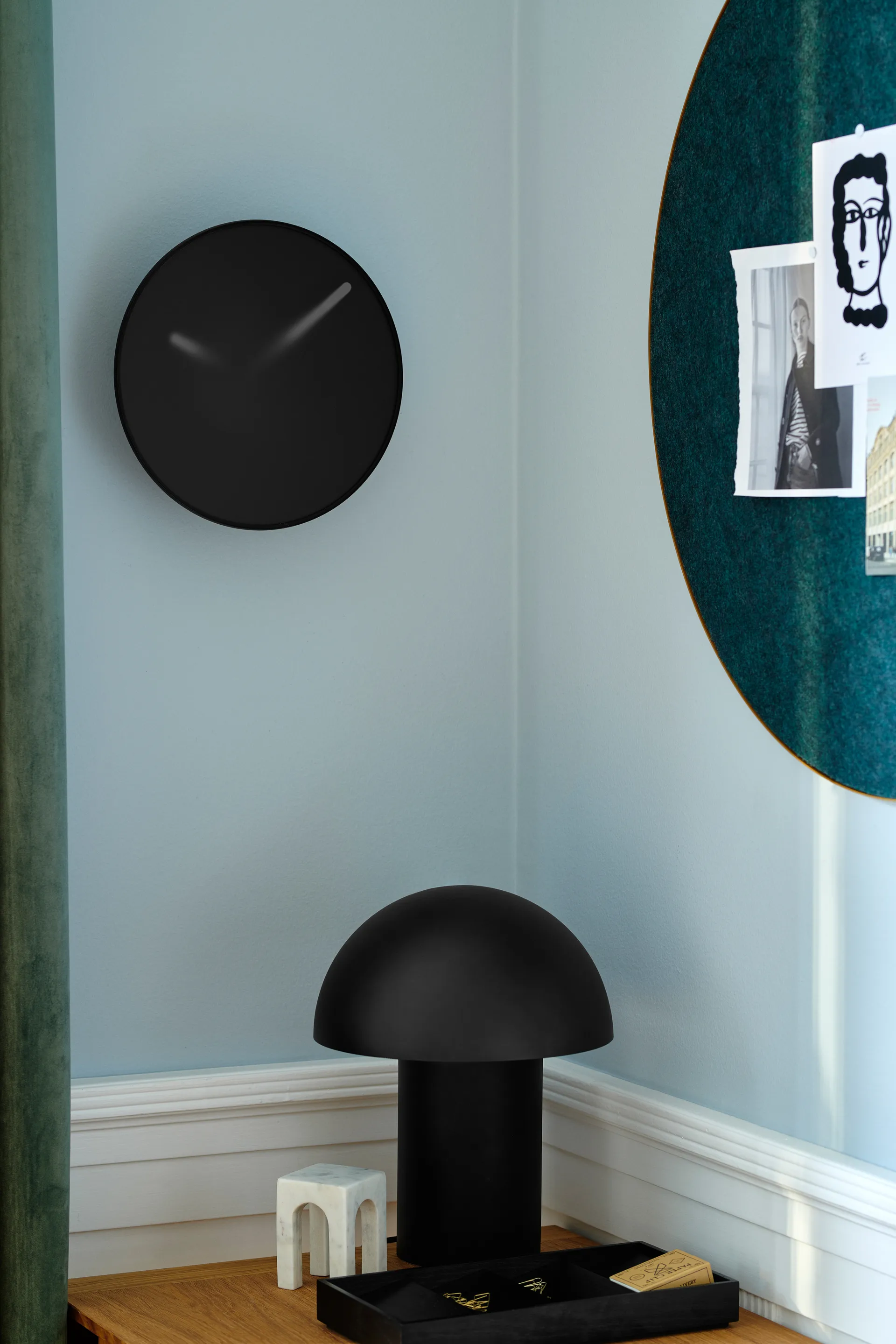 Retell pinboard Ø80 cm, Green-brass Gejst