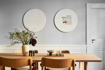 Retell pinboard Ø80 cm - White-brass - Gejst