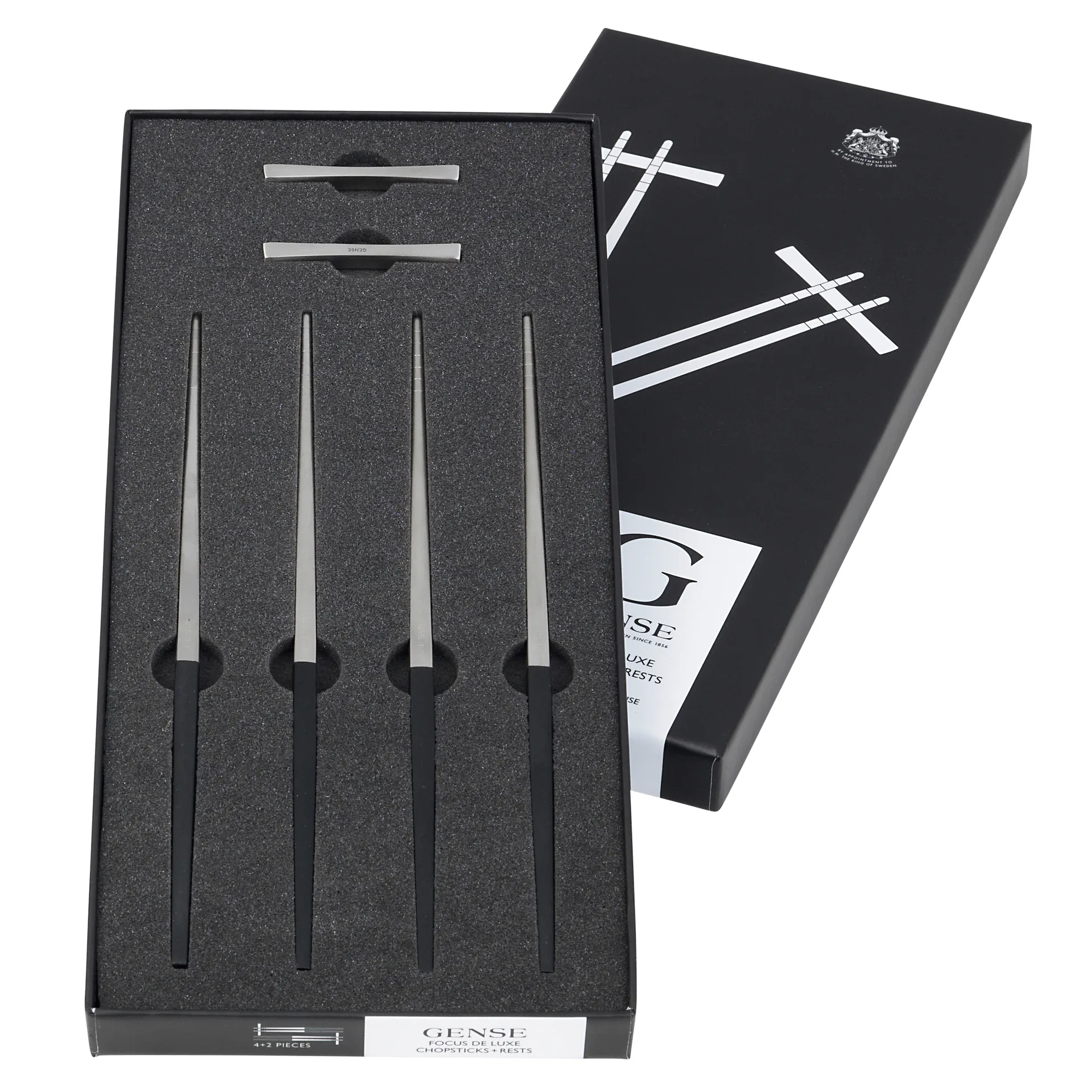 Focus de Luxe chopsticks 4+2, stainless steel Gense