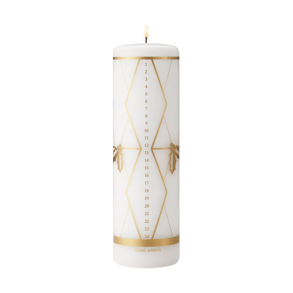 2026 advent candle, Gold print Georg Jensen