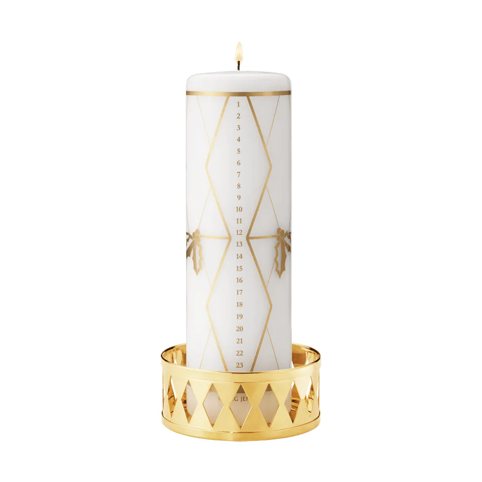2026 advent candle, Gold print Georg Jensen