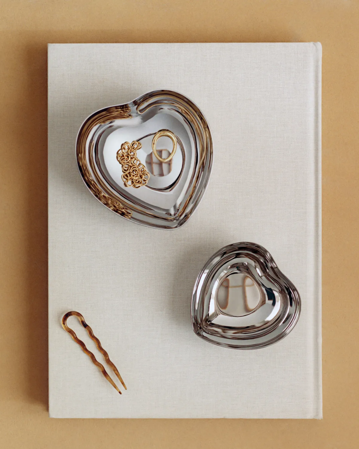 Heart tray, Silver, medium Georg Jensen