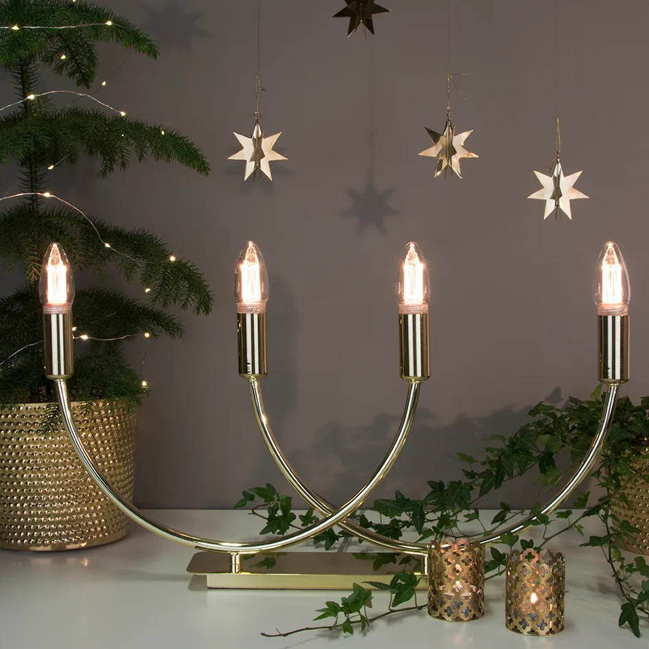 Grace table lamp, brass Globen Lighting
