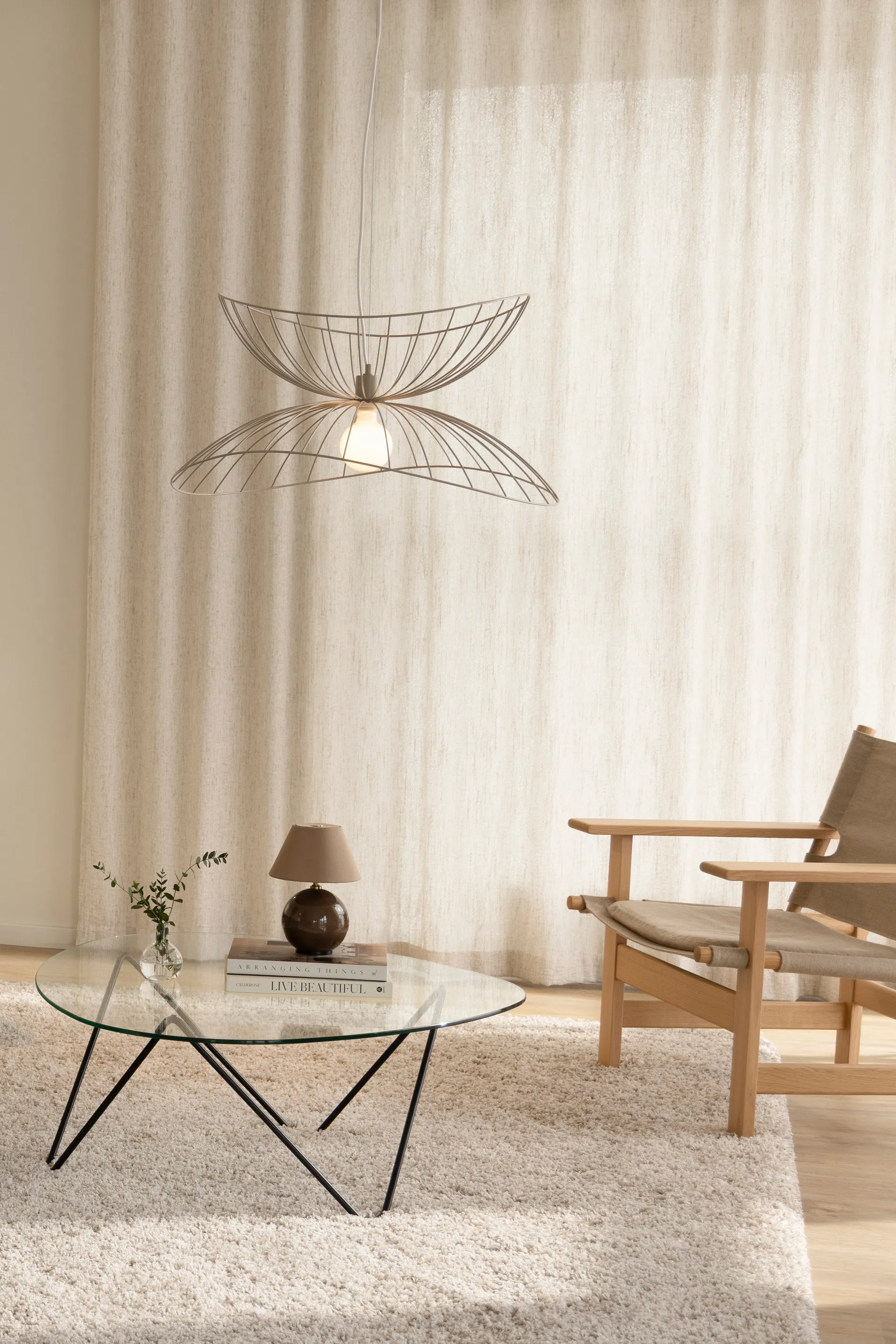 Iris 16 portable table lamp, Mocha Globen Lighting
