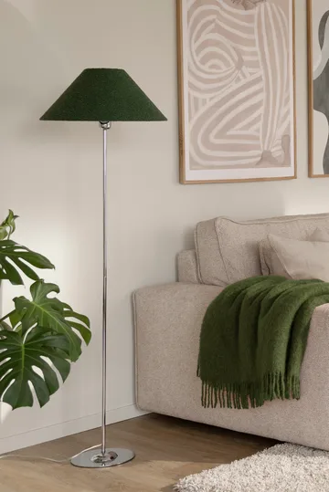 Iris 45 lampshade - Bouclé moss green - Globen Lighting