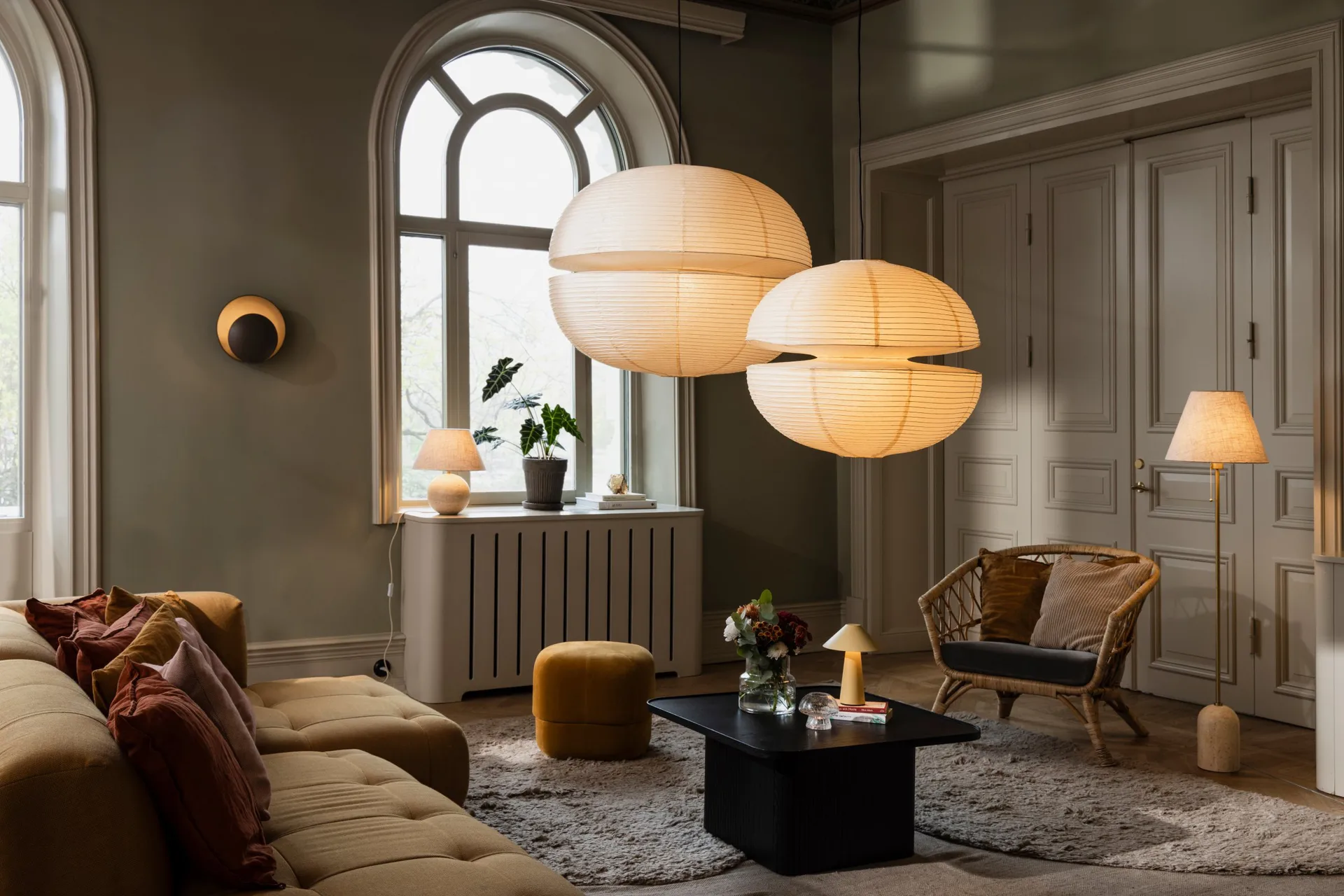 Orbit wall lamp, Mocha Globen Lighting