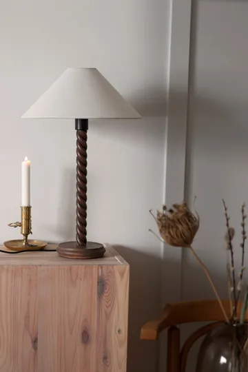 Willow lamp base 38 cm - Walnut - Globen Lighting