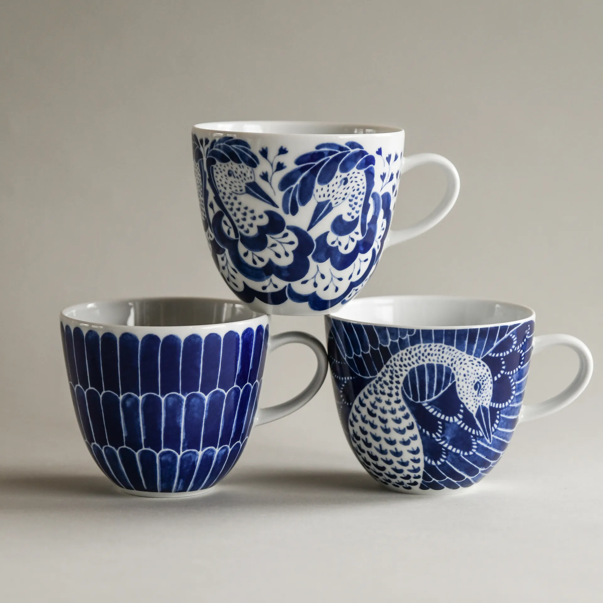 Selma jubilee mug 41 cl, Blue Götefors Porslin