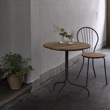 Akleja chair - Teak-dark grey stand - Grythyttan Stålmöbler