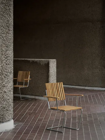 Bovik armchair - Teak-hot-dip galvanized frame - Grythyttan Stålmöbler
