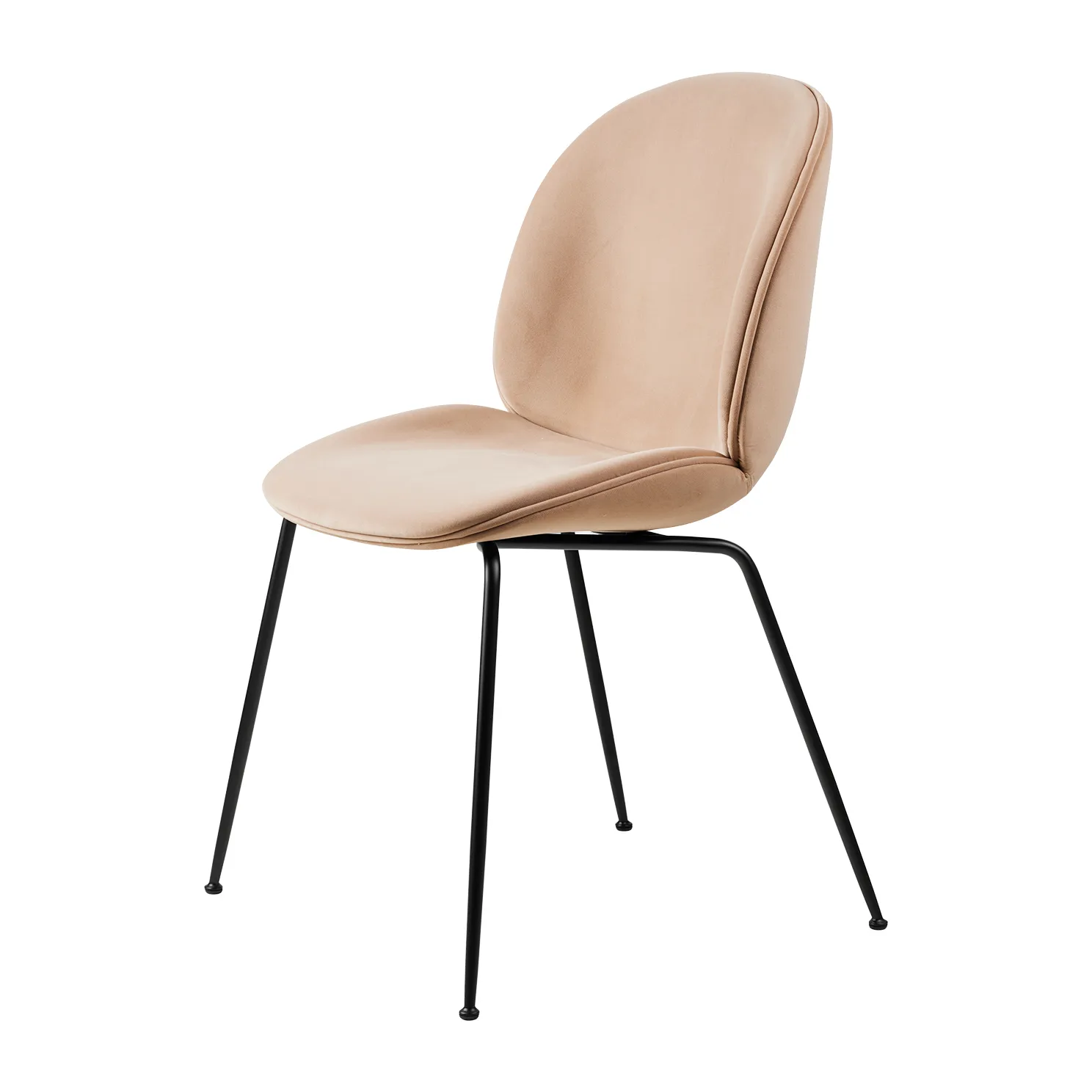 Beetle dining chair - fully upholstered conic base, Sunday 034-black GUBI