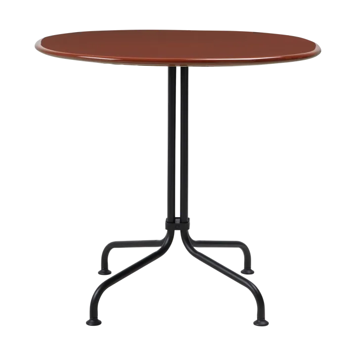 Carmel Bistro dining table 75x75 cm - Rock red-black semi matt - GUBI