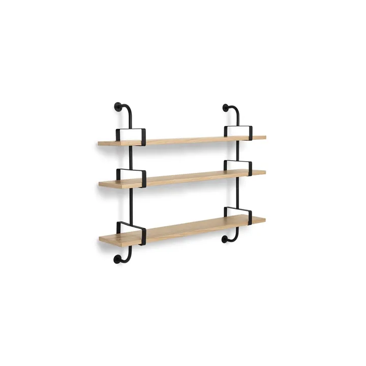 Demon wall shelf 3 levels - Oak, 155 cm - GUBI