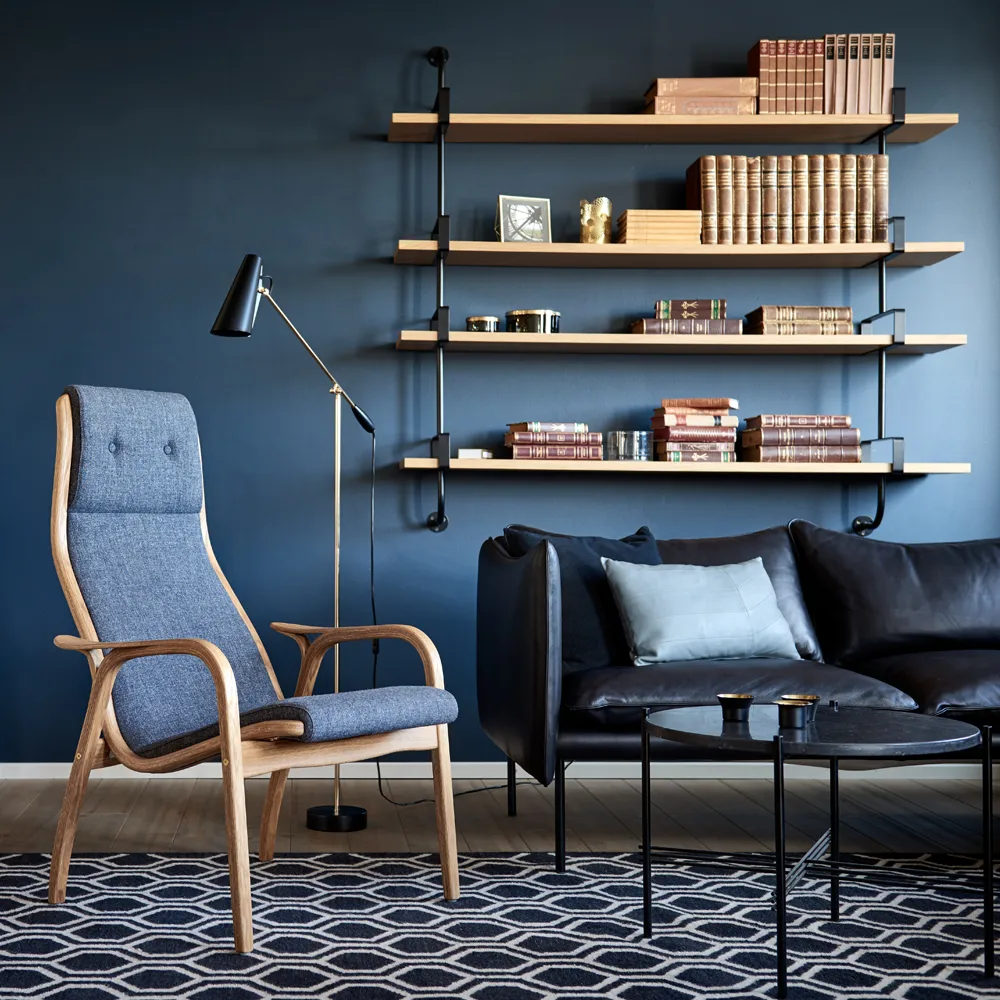 Demon wall shelf 4 levels, Walnut, 95 cm GUBI