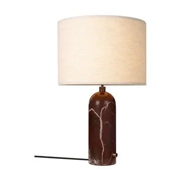 Gravity L table lamp - Maroon marble-canvas - GUBI