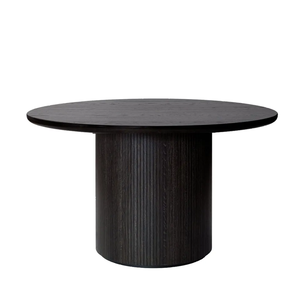 Moon dining table round, Oak brown/black stained. ø150 cm GUBI