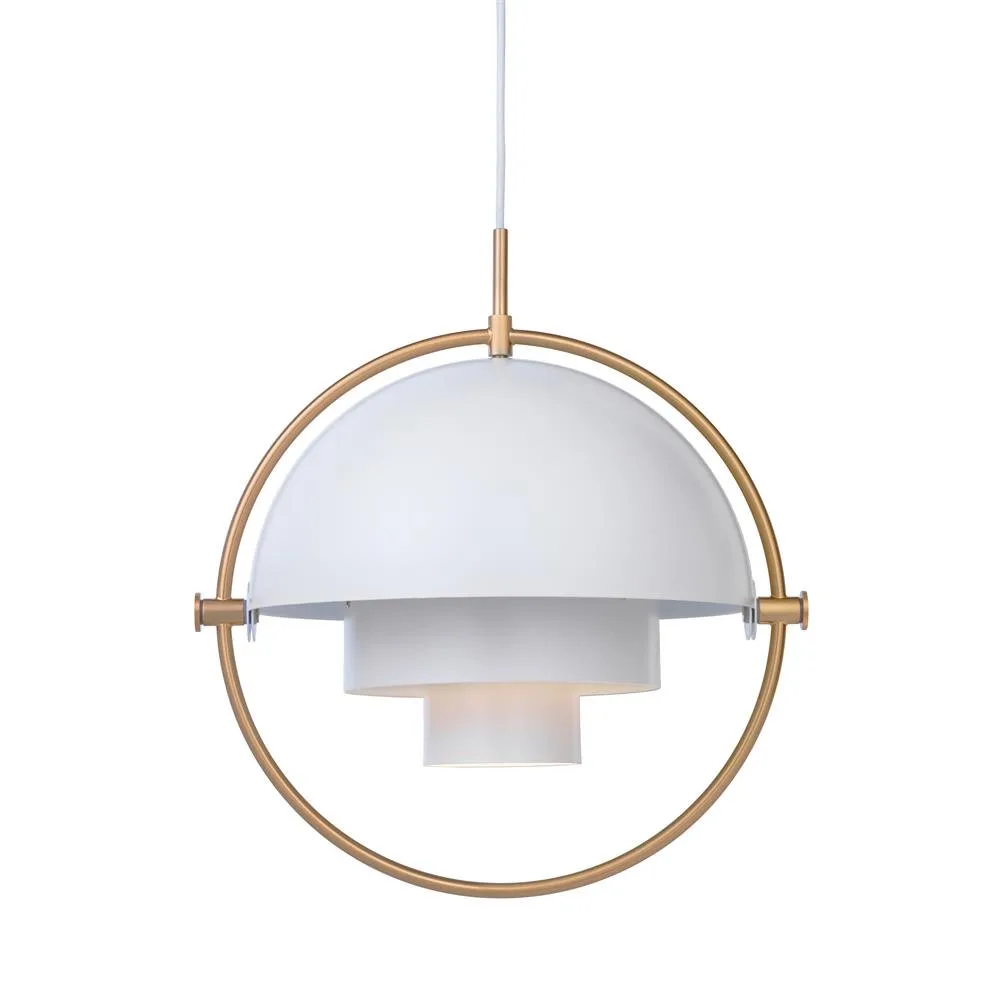 Multi-Lite ceiling lamp, brass-white GUBI