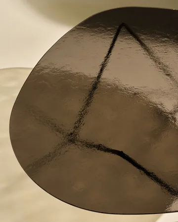 Pedrera sofa table - Black semi-matte—bronze textured glass - GUBI