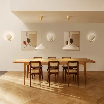S-table dining table - Oak matte lacqured. extendable - GUBI