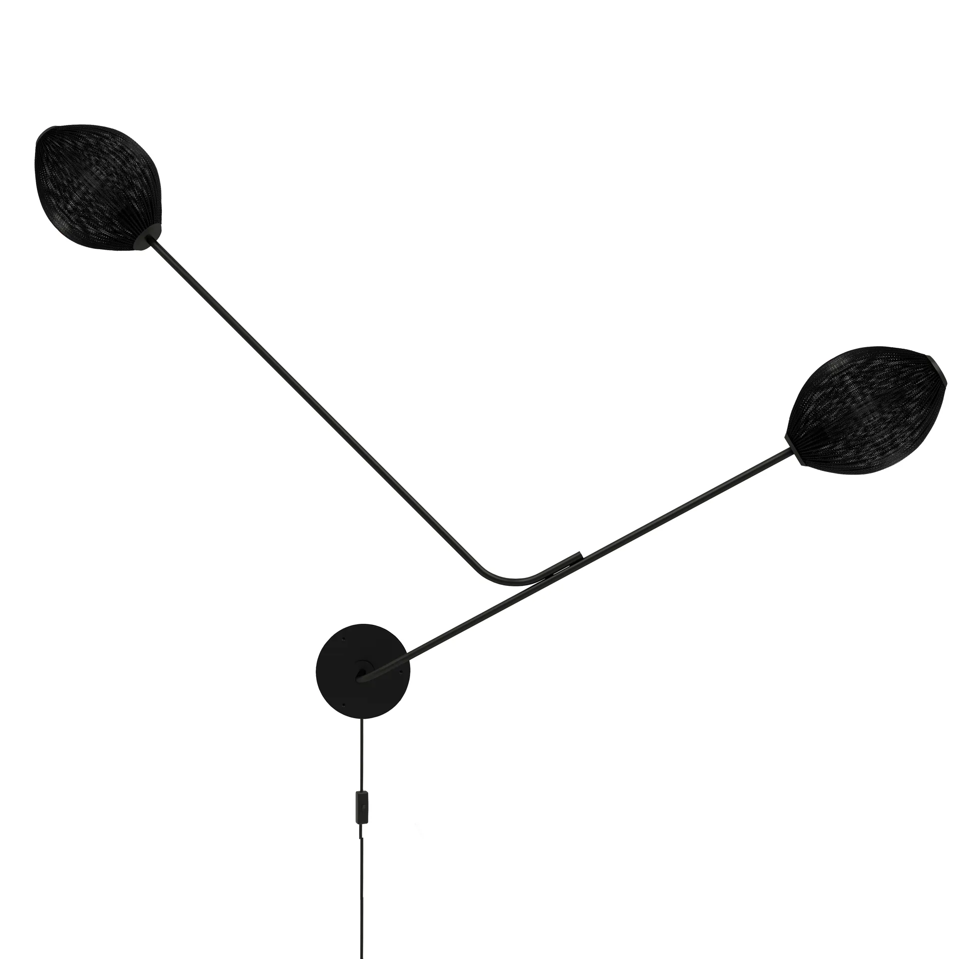 Satellite wall lamp, Soft black-semi matte GUBI