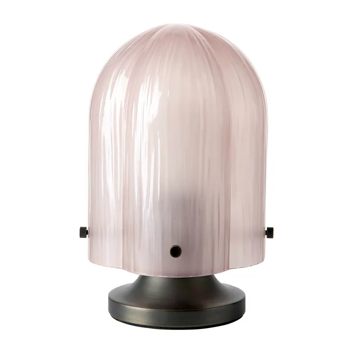 Seine table lamp Ø17.2x26.2 cm - Brass-coral - GUBI