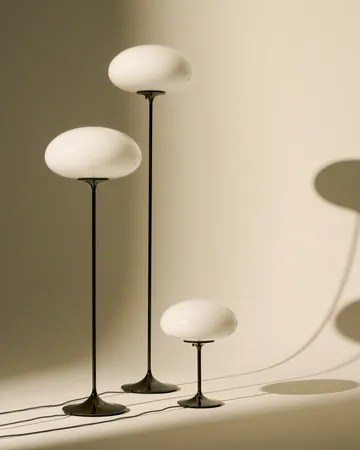 Stemlite floor lamp - Black red-opal glass, 150 cm - GUBI