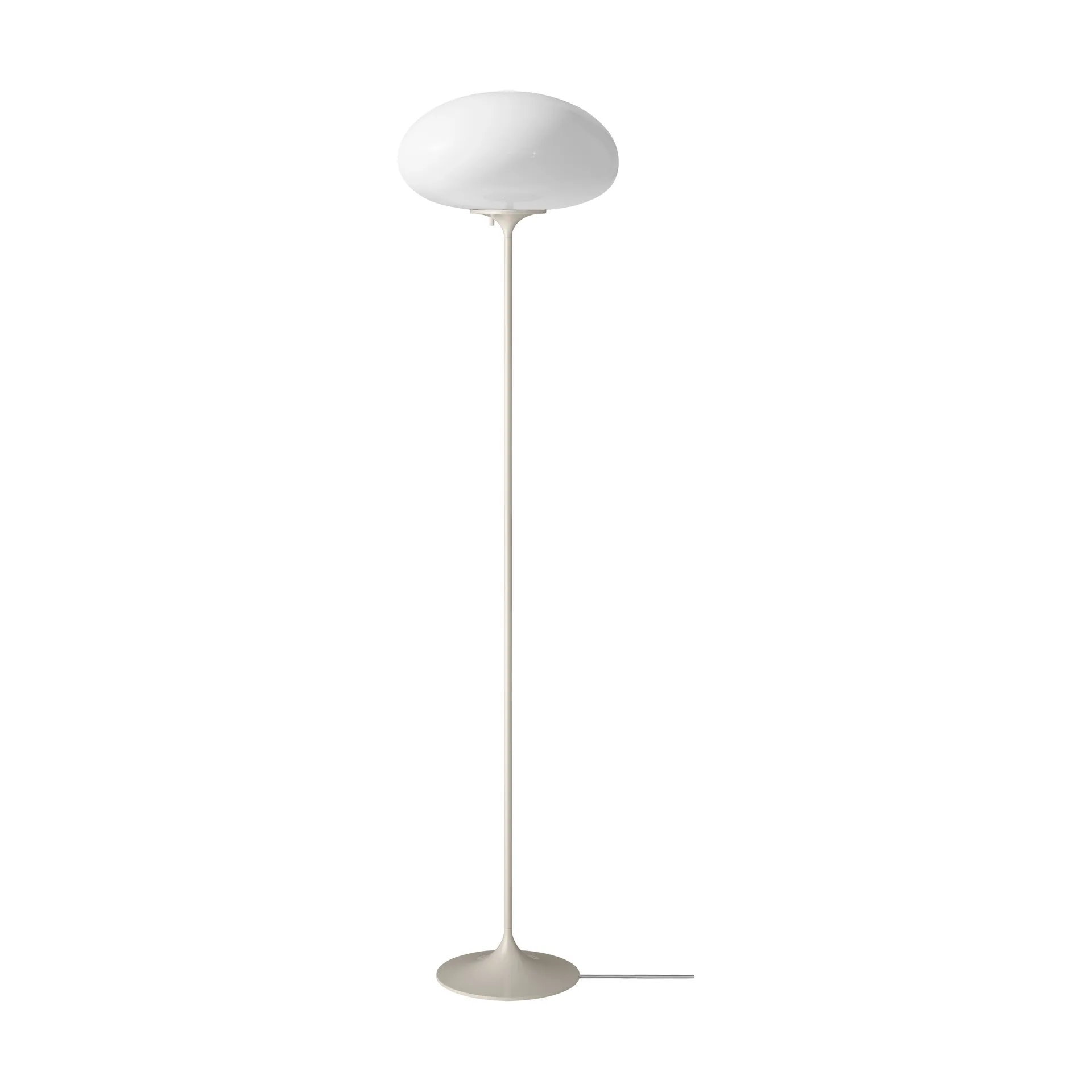 Stemlite floor lamp, Pebble grey-opal glass, 150 cm GUBI