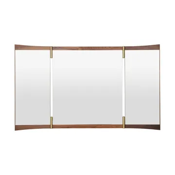 Vanity mirror 3 - Walnut-brass - GUBI