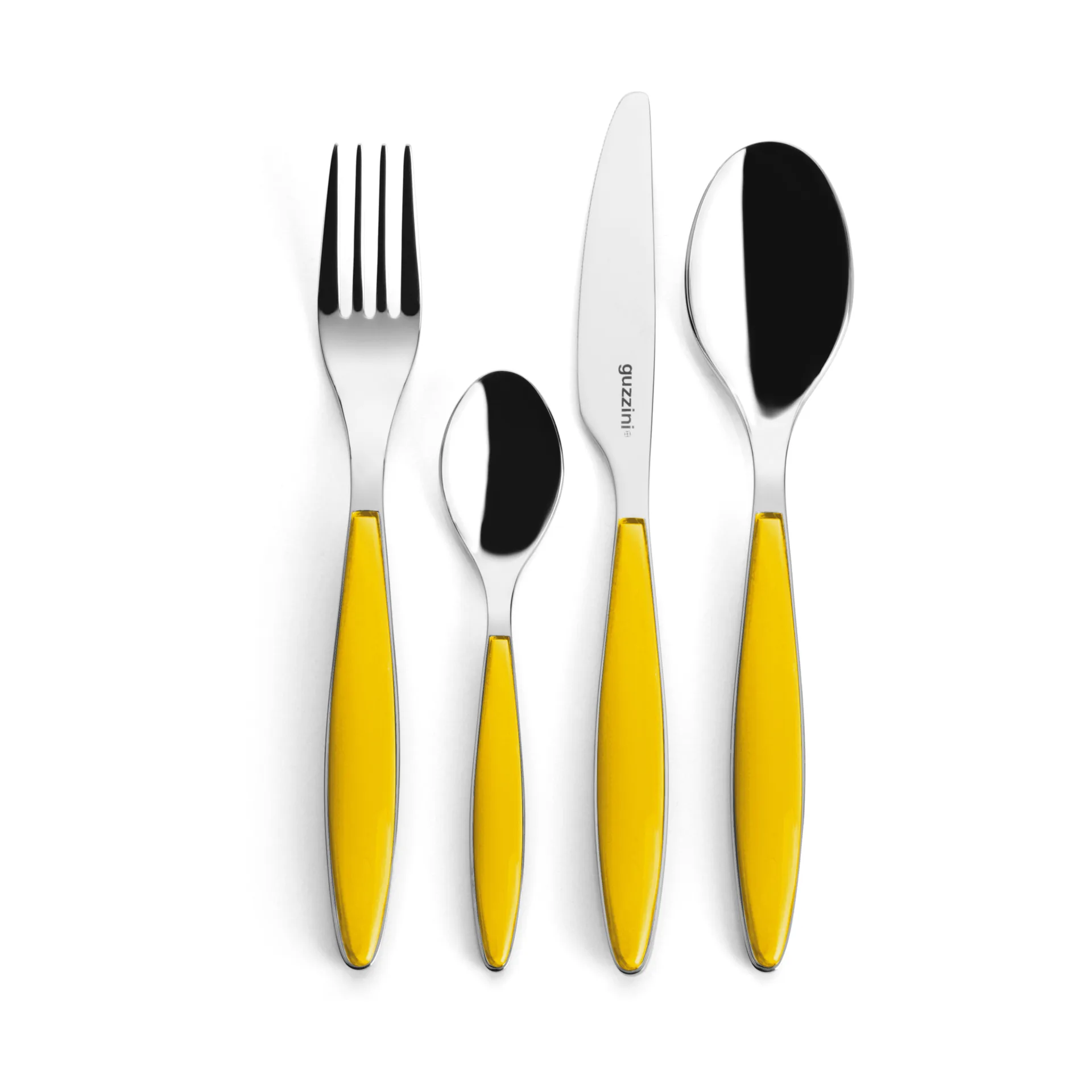 Feeling cutlery set, Amber, 24 pieces Guzzini