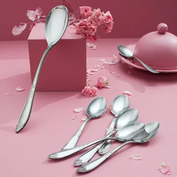 Nina dessertspoon 4-pack - stainless steel - Hardanger Bestikk