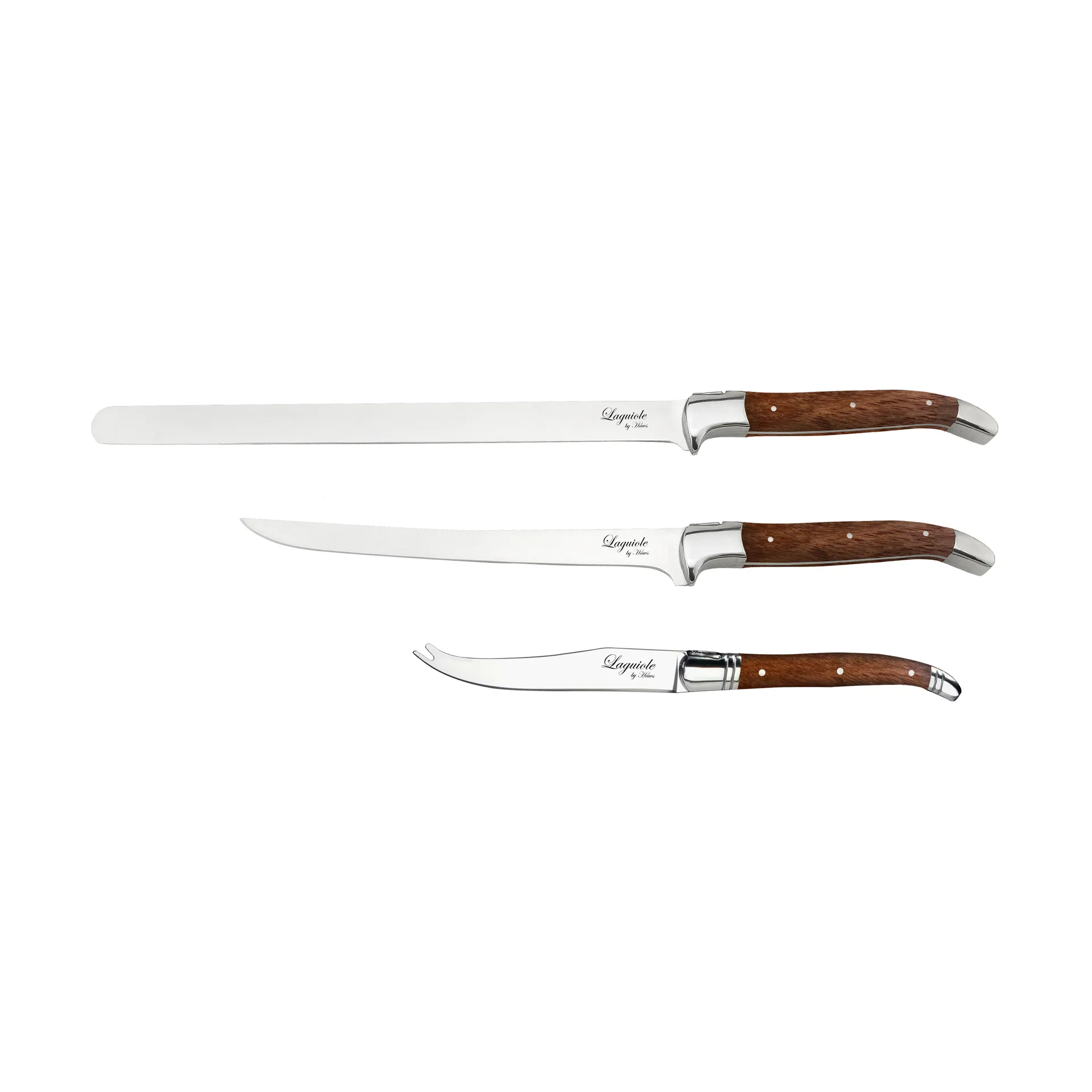 Laguiole By Hâws knife set, 3-piece, Rosewood Hâws