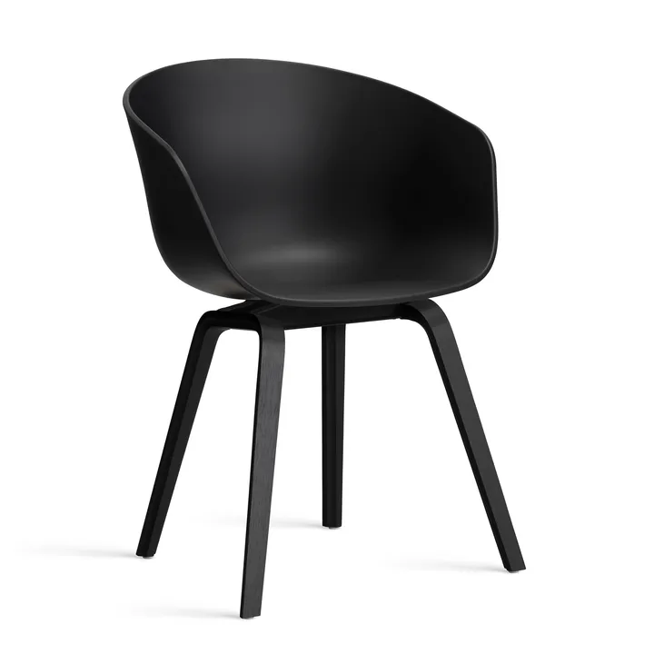 About a Chair 22 2.0 chair - Black-black oak frame - HAY